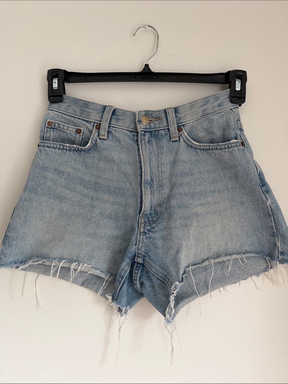 TOPSHOP Light Blue Cutoff Jean Shorts, Size 4